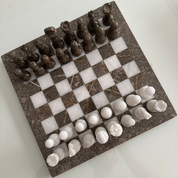 Ravendi Luxe Marmeren Schaakbord Sanddune & White Chess
