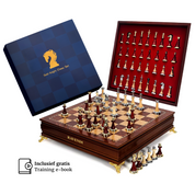 Ravendi Handgemaakte houten schaakbord met opbergsysteem