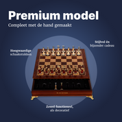 Ravendi Handgemaakte houten schaakbord met opbergsysteem