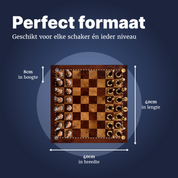 Ravendi Handgemaakte houten schaakbord met opbergsysteem